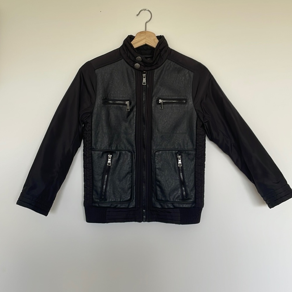 Urban Republic faux leather mix boy jacket